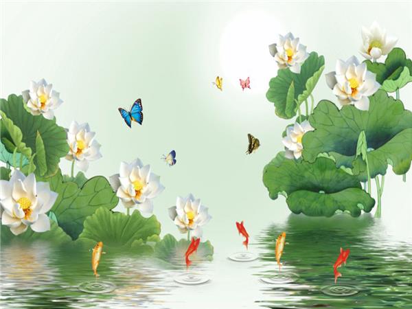 Çiçek Desen 3D Özel Tasarım Duvar Kağıdı 046